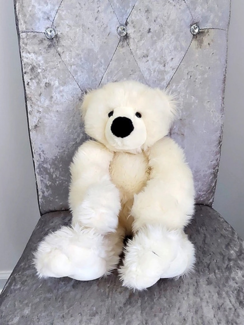 Vintage Gund Cream Plush Teddy Bear Stuffed Animal Collectible Toy 12"